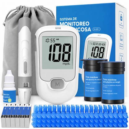 GlucoCheck Kit - Glucómetro Digital