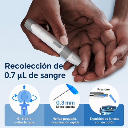 GlucoCheck Kit - Glucómetro Digital