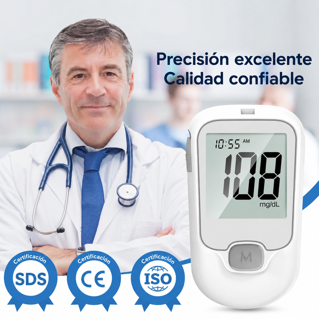 GlucoCheck Kit - Glucómetro Digital