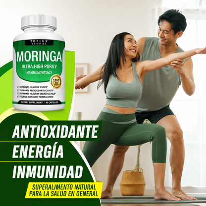 Moringa 1200mg Superalimento Verde en Cápsulas