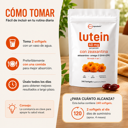 Luteína + Zeaxantina – Apoyo Visual Diario