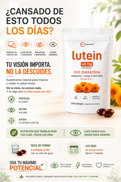 Luteína + Zeaxantina – Apoyo Visual Diario