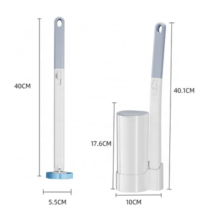 BañoClean™ Cepillo para inodoro con cabezales desechables - Limpieza profunda sin contacto